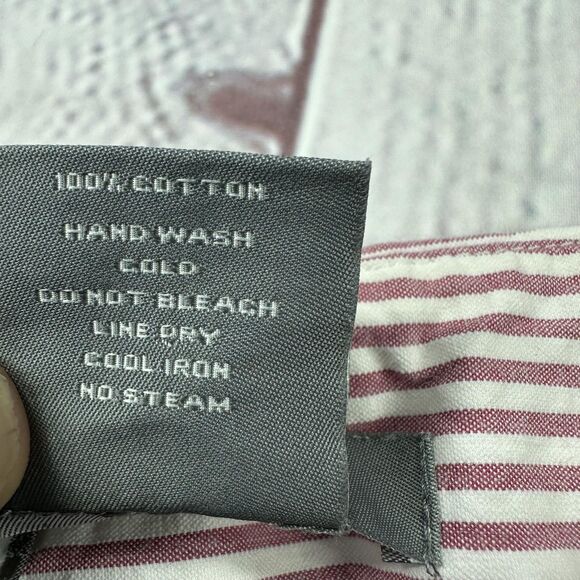 Ann Taylor Shorts Womens 10 Red White Stripe Signature Fit Cotton Bermuda - Picture 5 of 9